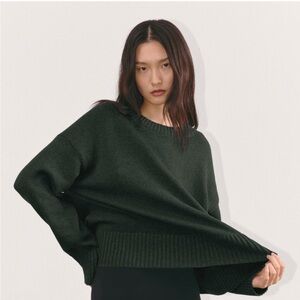 everlane boxy sweater in everyday cotton